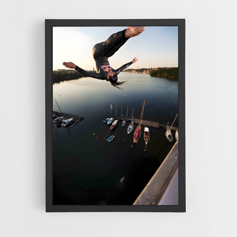 Poster Plongeon Libérateur – affiche Plongeon de falaise (vue 2)